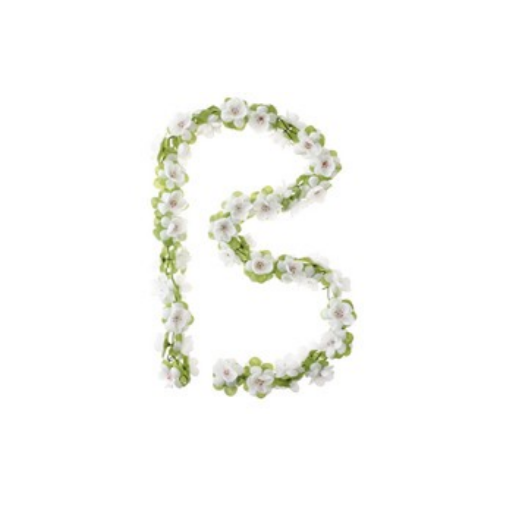 CH0506A Slinger bloem Wit 120cm