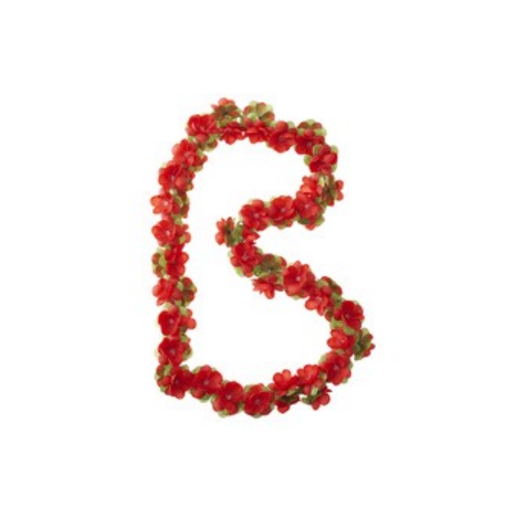CH0505A Slinger bloem Rood 170cm