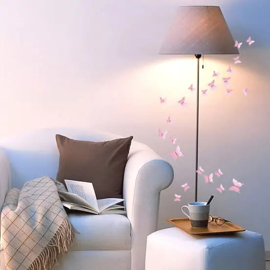 36 PCS Home Decoration Originality PC 3D Mirror Surface Butterfly Wall Paste Butterfly Wall Paste 2 - Butterfly Wall