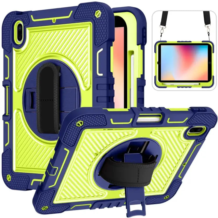 360 Degree Rotation Contrast Color Shockproof Silicone + PC Tablet Case For iPad 10th Gen 10.9 2022 - For iPad 10th Gen