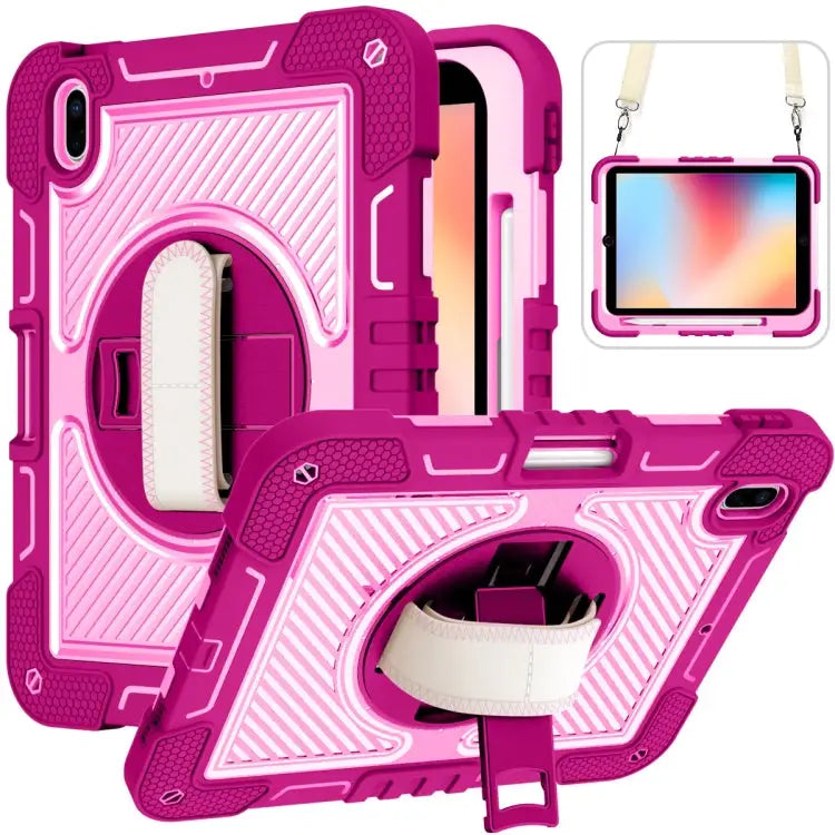 360 Degree Rotation Contrast Color Shockproof Silicone + PC Tablet Case For iPad 10th Gen 10.9 2022 - For iPad 10th Gen