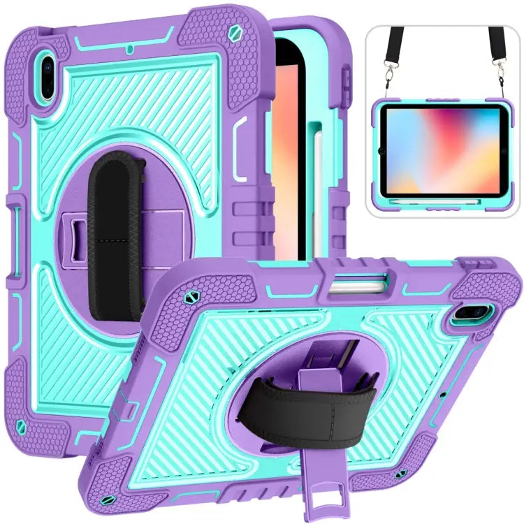 360 Degree Rotation Contrast Color Shockproof Silicone + PC Tablet Case For iPad 10th Gen 10.9 2022 - For iPad 10th Gen