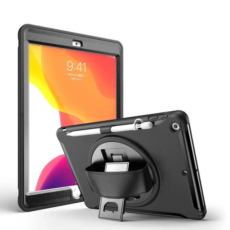 360 Degree Rotation PC + TPU Protective Cover with Holder & Hand Strap & Pen Slot For Samsung Galaxy Tab A 8.4 (2020)
