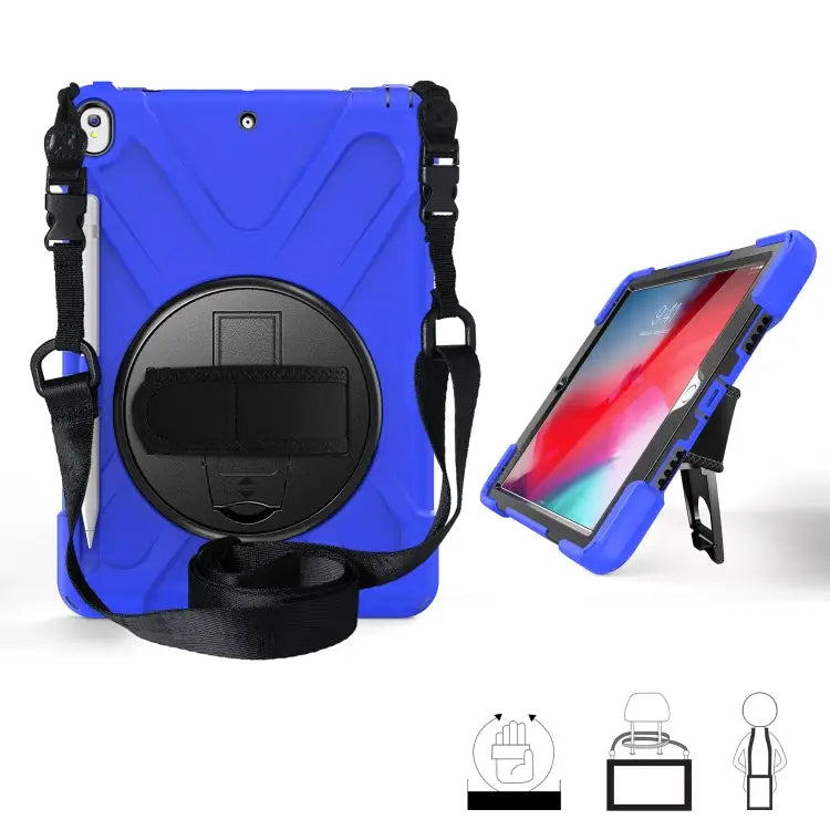 360 Degree Rotation Silicone Protective Cover with Holder & Hand Strap & Long Strap & Pencil Slot For iPad Mini 5