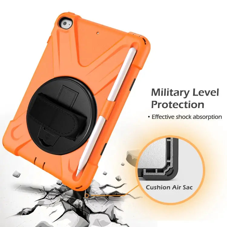 360 Degree Rotation Silicone Protective Cover with Holder & Hand Strap & Long Strap & Pencil Slot For iPad Mini 5