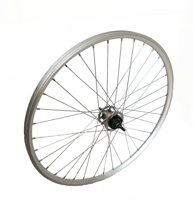 Z Achterwiel N3 Roll Alu zilver Hoog