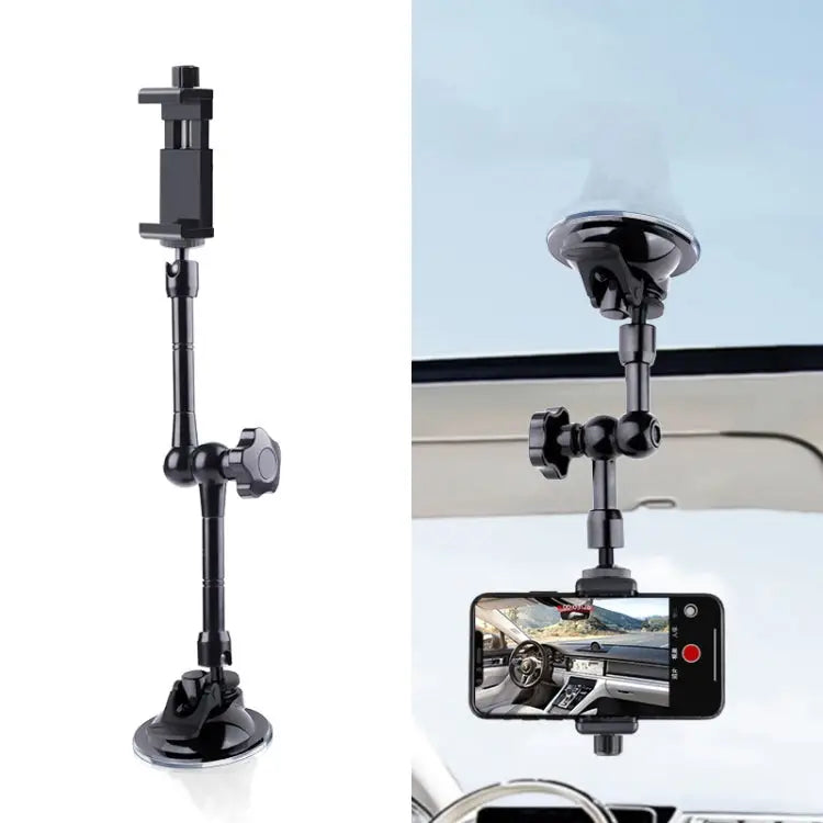 37cm Single Suction Cup Articulating Friction Magic Arm Phone Clamp Mount - 37cm