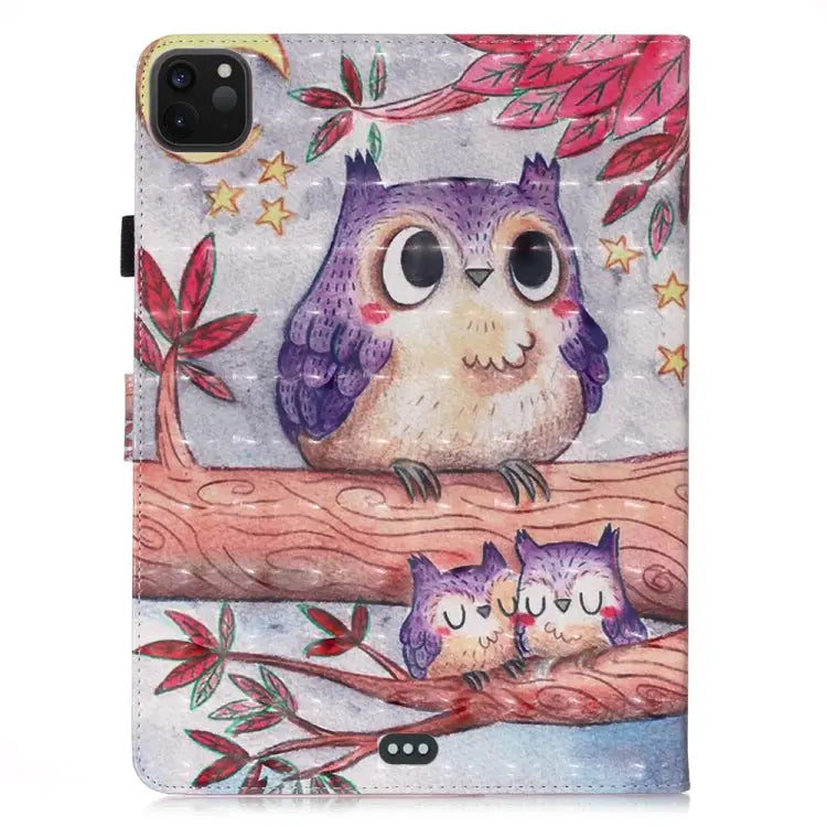 3D Colored Drawing Horizontal Flip Leather Case with Sleep / Wake-up Function & Holder & Card Slo & Wallet For iPad Pro