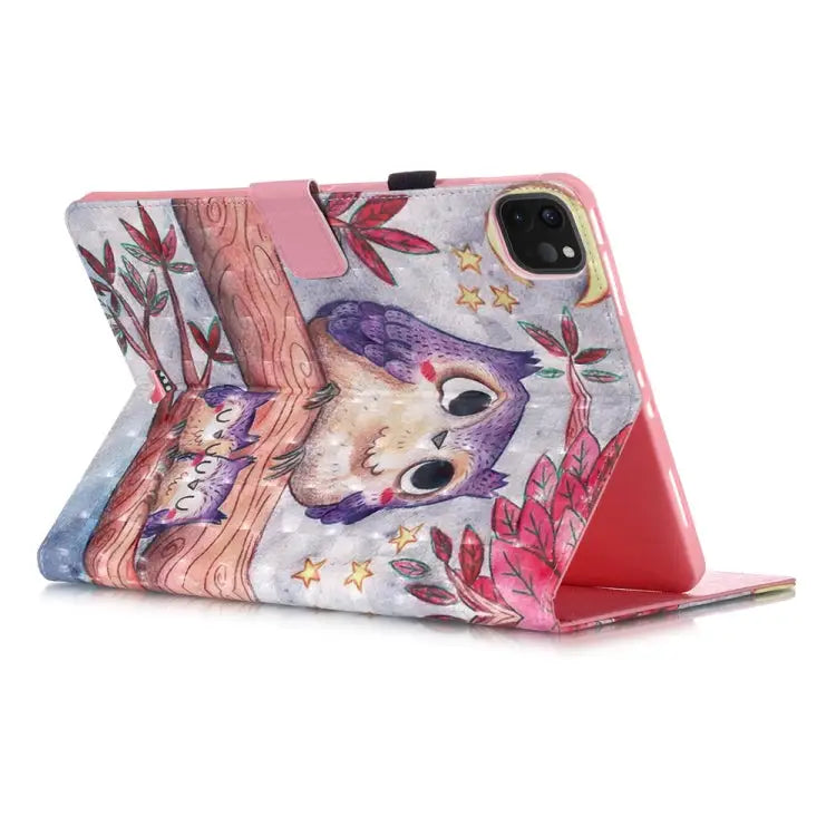 3D Colored Drawing Horizontal Flip Leather Case with Sleep / Wake-up Function & Holder & Card Slo & Wallet For iPad Pro