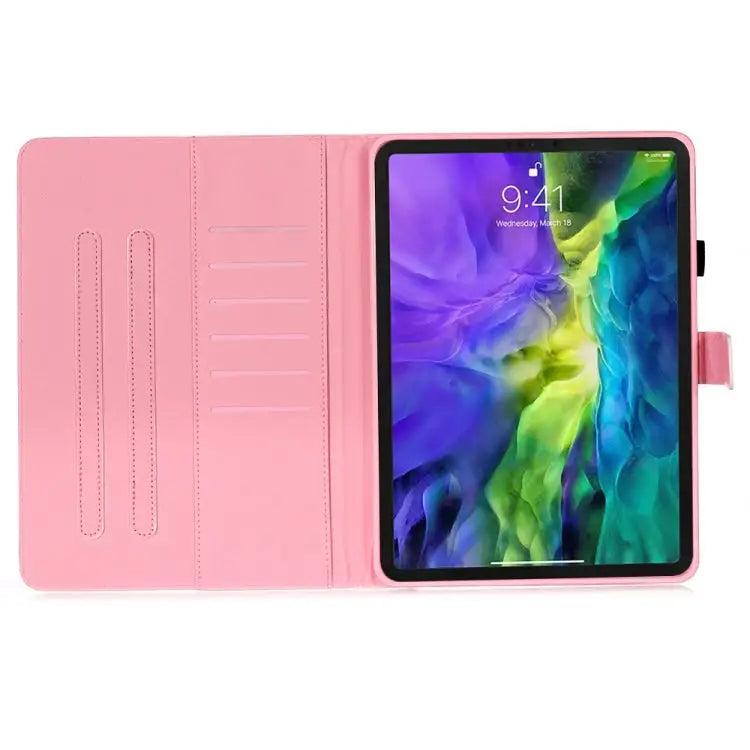 3D Colored Drawing Horizontal Flip Leather Case with Sleep / Wake-up Function & Holder & Card Slo & Wallet For iPad Pro