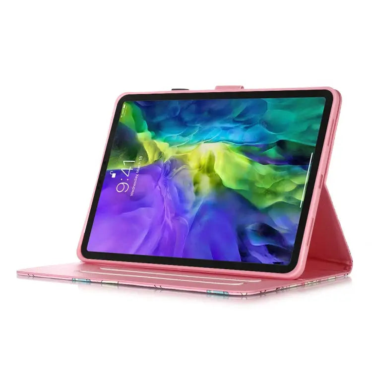 3D Colored Drawing Horizontal Flip Leather Case with Sleep / Wake-up Function & Holder & Card Slo & Wallet For iPad Pro