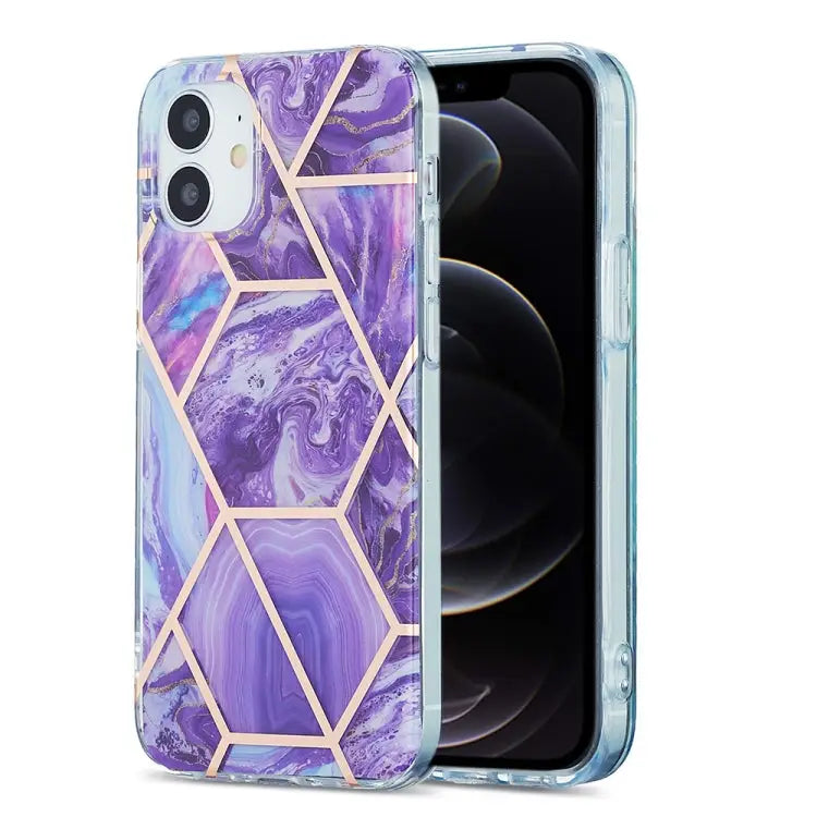 3D Electroplating Marble Pattern TPU Protective Case For iPhone 12 / 12 Pro For iPhone 12 Pro Max For iPhone XS / X