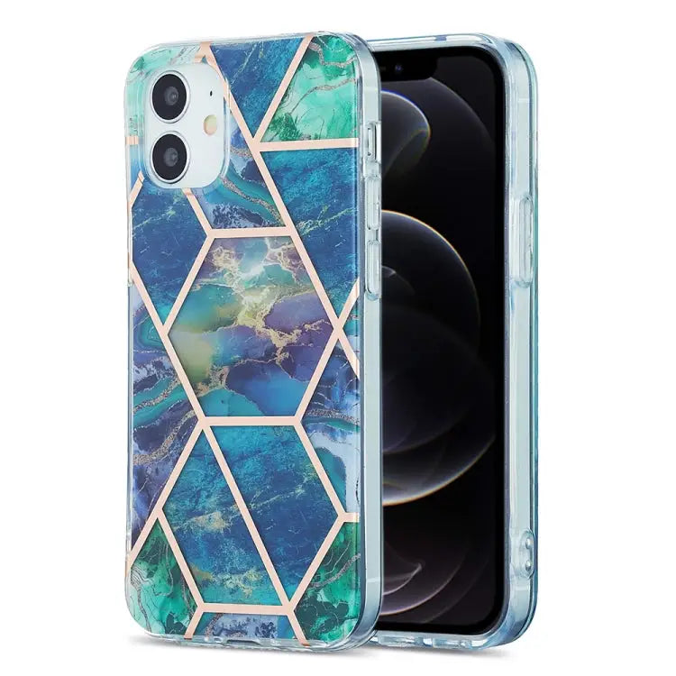 3D Electroplating Marble Pattern TPU Protective Case For iPhone 12 / 12 Pro For iPhone 12 Pro Max For iPhone XS / X