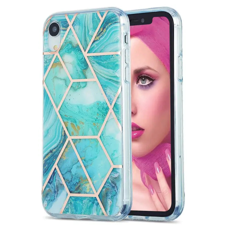 3D Electroplating Marble Pattern TPU Protective Case For iPhone 12 / 12 Pro For iPhone 12 Pro Max For iPhone XS / X