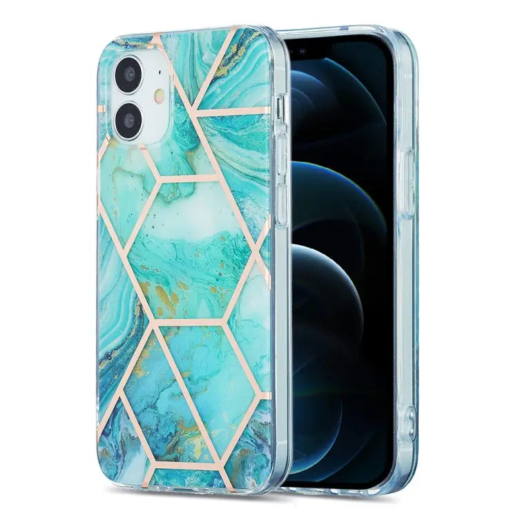 3D Electroplating Marble Pattern TPU Protective Case For iPhone 12 / 12 Pro For iPhone 12 Pro Max For iPhone XS / X