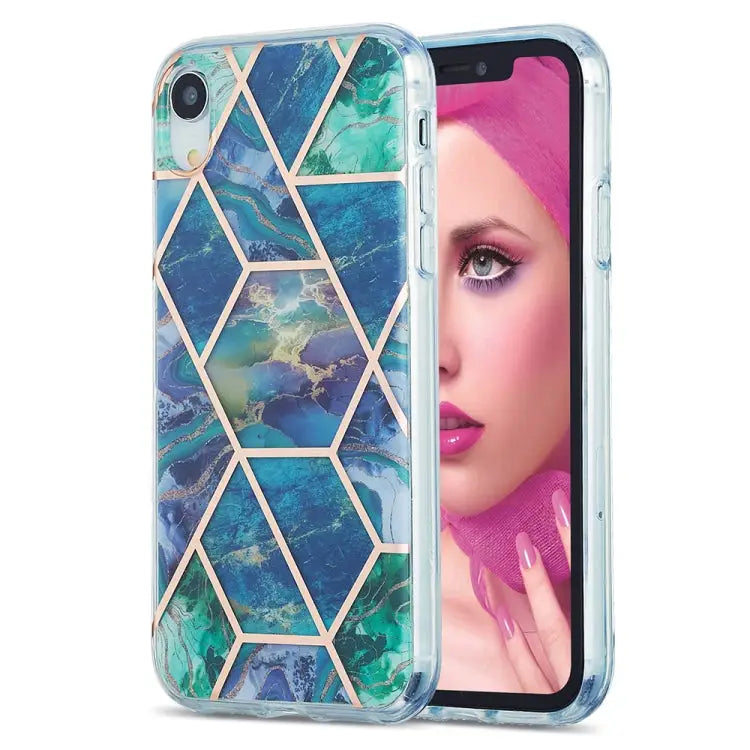 3D Electroplating Marble Pattern TPU Protective Case For iPhone 12 / 12 Pro For iPhone 12 Pro Max For iPhone XS / X