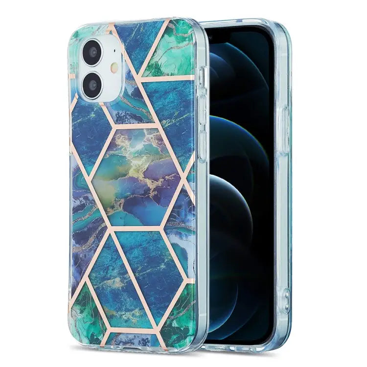3D Electroplating Marble Pattern TPU Protective Case For iPhone 12 / 12 Pro For iPhone 12 Pro Max For iPhone XS / X