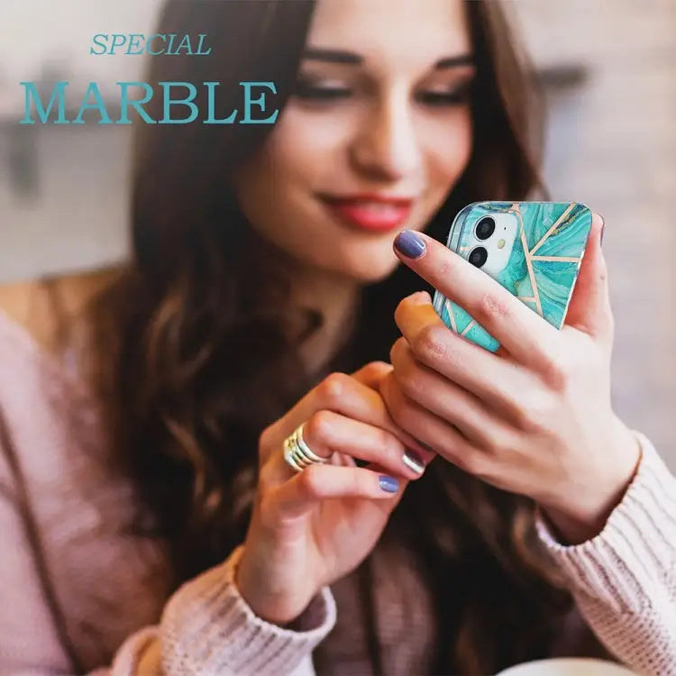 3D Electroplating Marble Pattern TPU Protective Case For iPhone 12 / 12 Pro For iPhone 12 Pro Max For iPhone XS / X