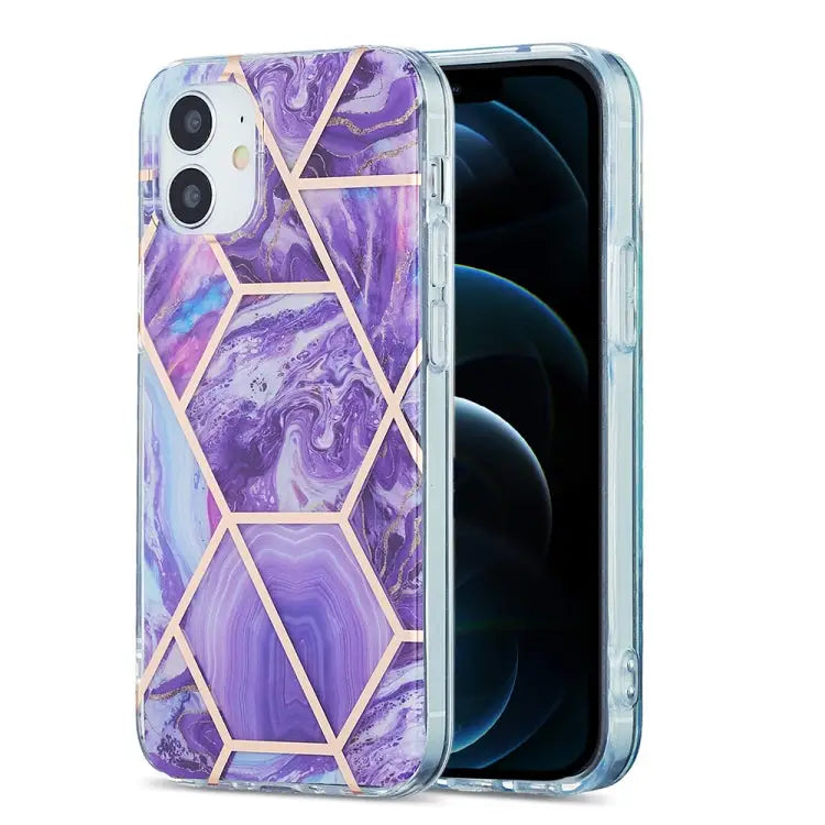 3D Electroplating Marble Pattern TPU Protective Case For iPhone 12 / 12 Pro For iPhone 12 Pro Max For iPhone XS / X