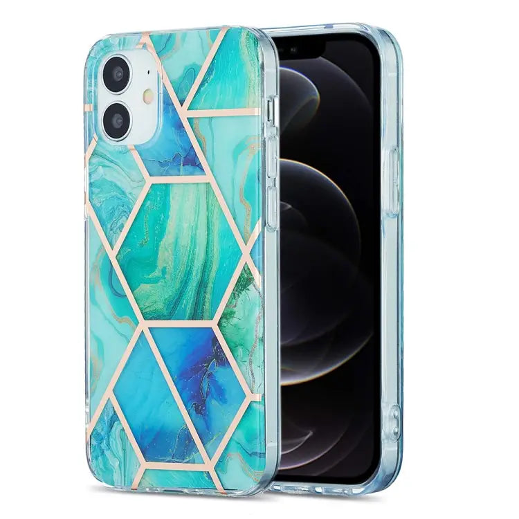 3D Electroplating Marble Pattern TPU Protective Case For iPhone 12 / 12 Pro For iPhone 12 Pro Max For iPhone XS / X