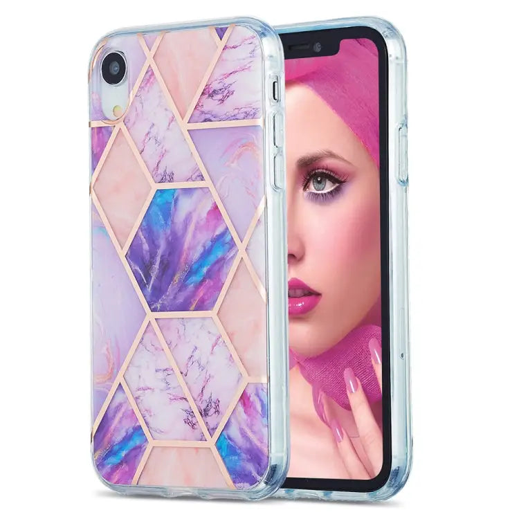 3D Electroplating Marble Pattern TPU Protective Case For iPhone 12 / 12 Pro For iPhone 12 Pro Max For iPhone XS / X