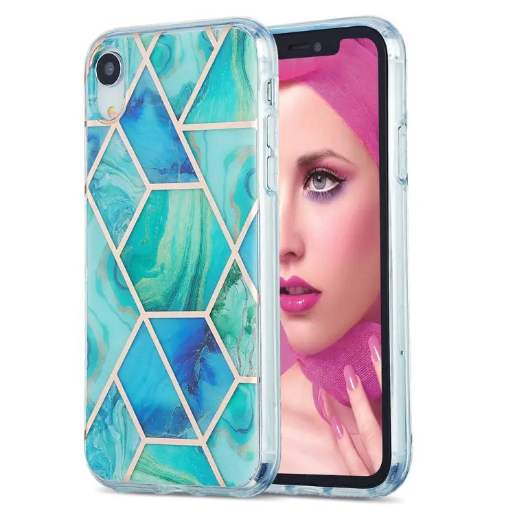 3D Electroplating Marble Pattern TPU Protective Case For iPhone 12 / 12 Pro For iPhone 12 Pro Max For iPhone XS / X