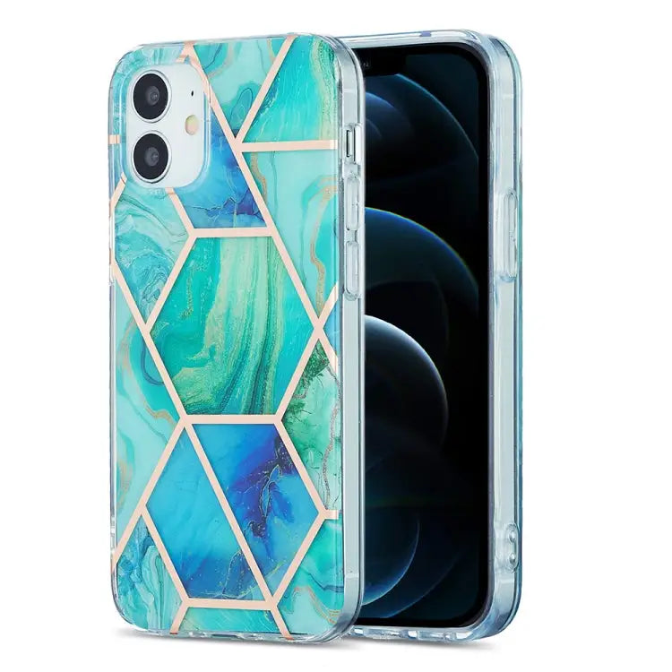 3D Electroplating Marble Pattern TPU Protective Case For iPhone 12 / 12 Pro For iPhone 12 Pro Max For iPhone XS / X