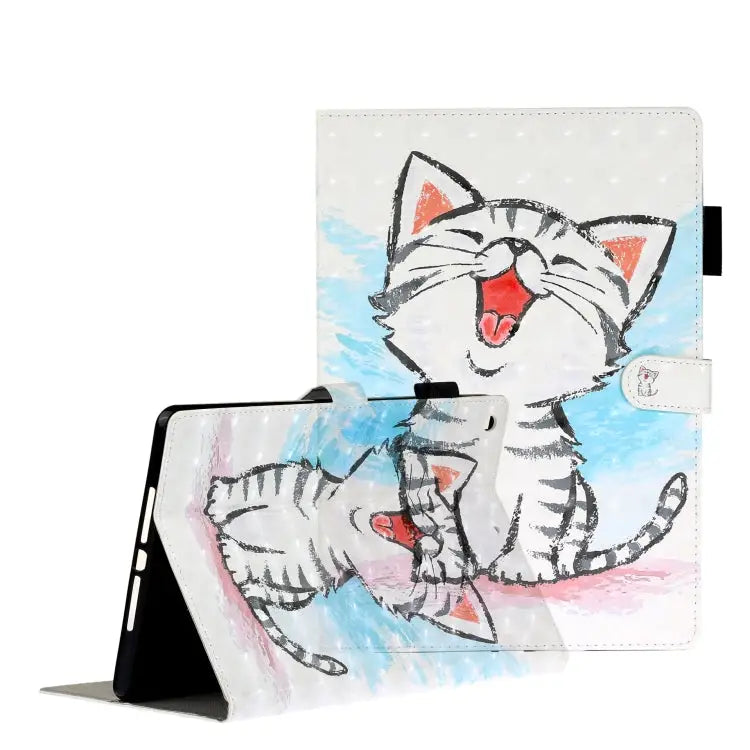 3D Embossing Pattern Horizontal Flip Leather Case with Holder & Card Slots & Wallet For iPad 10.2 For iPad 5 / 6 / 7