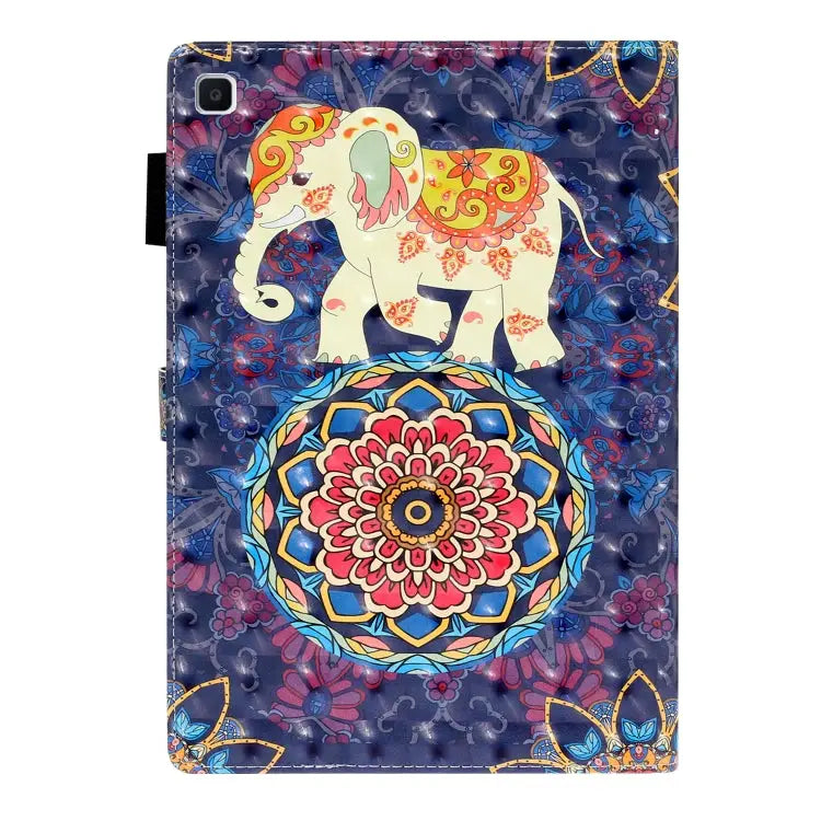 3D Embossing Pattern Horizontal Flip Leather Case with Holder & Card Slots & Wallet For Galaxy Tab A 8.0 (2019) T290