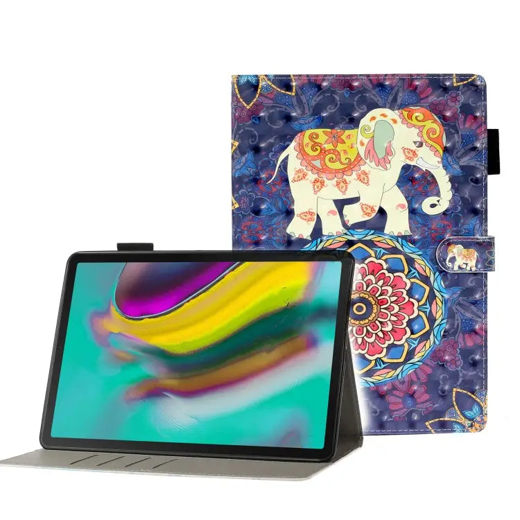 3D Embossing Pattern Horizontal Flip Leather Case with Holder & Card Slots & Wallet For Galaxy Tab A 8.0 (2019) T290