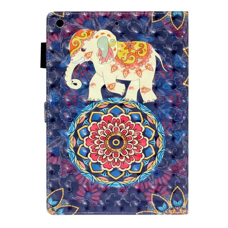 3D Embossing Pattern Horizontal Flip Leather Case with Holder & Card Slots & Wallet For iPad 10.2 For iPad 5 / 6 / 7