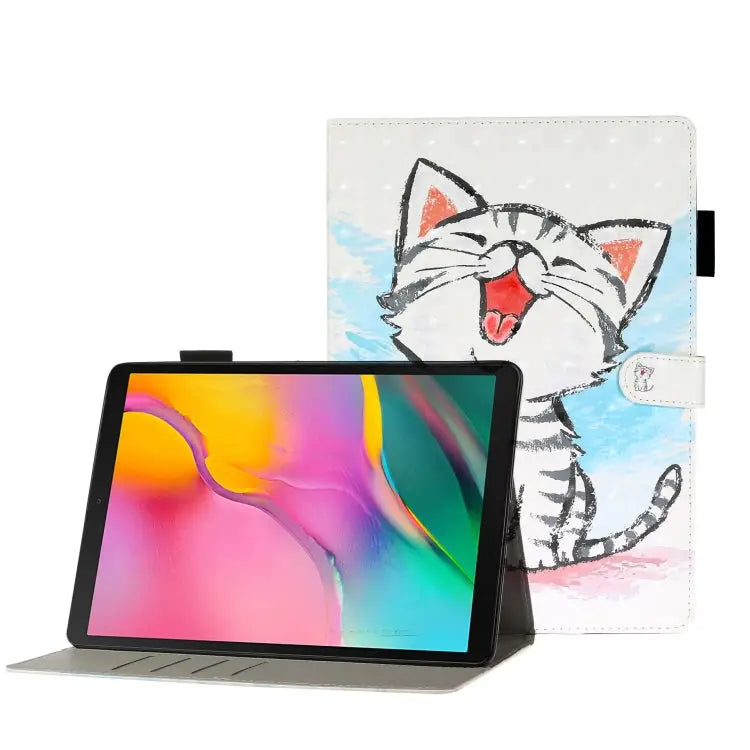 3D Embossing Pattern Horizontal Flip Leather Case with Holder & Card Slots & Wallet For Galaxy Tab A 8.0 (2019) T290
