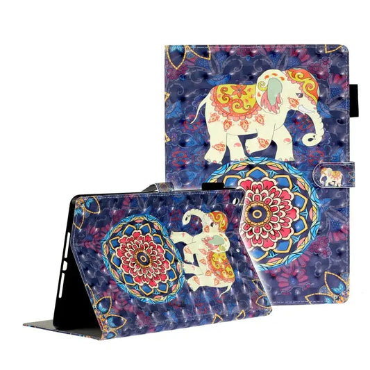 3D Embossing Pattern Horizontal Flip Leather Case with Holder & Card Slots & Wallet For iPad 10.2 For iPad 5 / 6 / 7