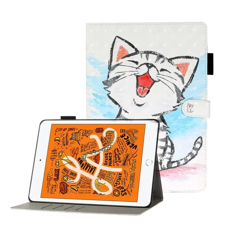 3D Embossing Pattern Horizontal Flip Leather Case with Holder & Card Slots & Wallet For iPad 10.2 For iPad 5 / 6 / 7