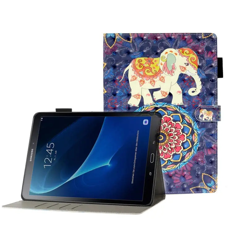 3D Embossing Pattern Horizontal Flip Leather Case with Holder & Card Slots & Wallet For Galaxy Tab A 8.0 (2019) T290