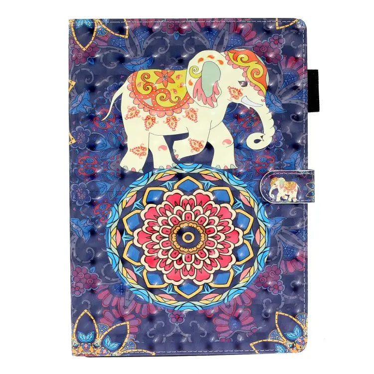3D Embossing Pattern Horizontal Flip Leather Case with Holder & Card Slots & Wallet For iPad 10.2 For iPad 5 / 6 / 7