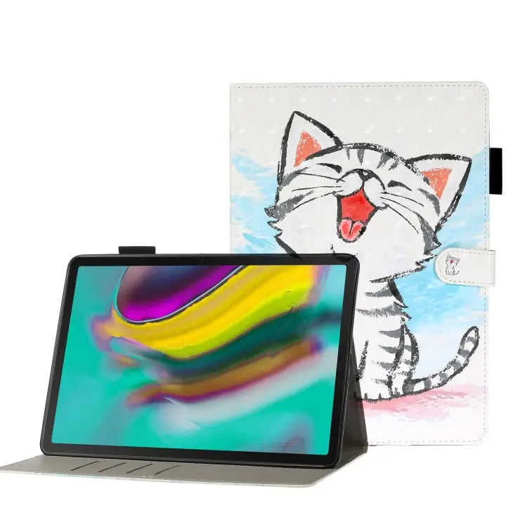 3D Embossing Pattern Horizontal Flip Leather Case with Holder & Card Slots & Wallet For Galaxy Tab A 8.0 (2019) T290