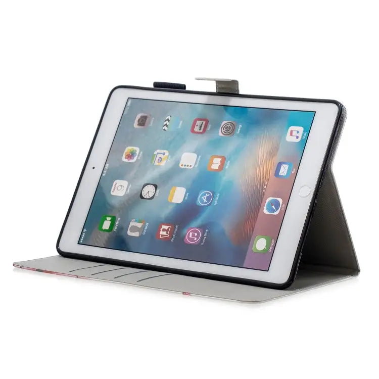 3D Horizontal Flip Leather Case with Holder & Card Slots