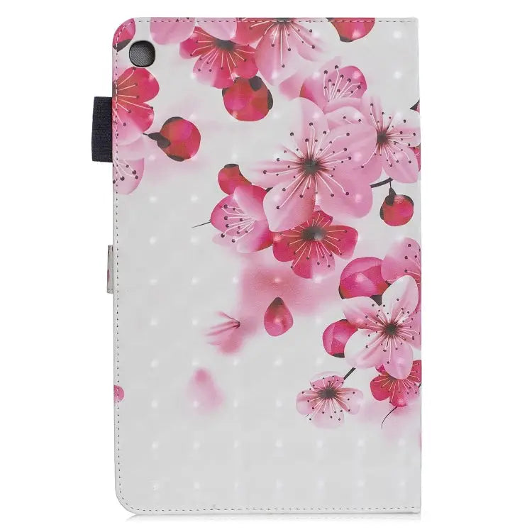 3D Horizontal Flip Leather Case with Holder & Card Slots
