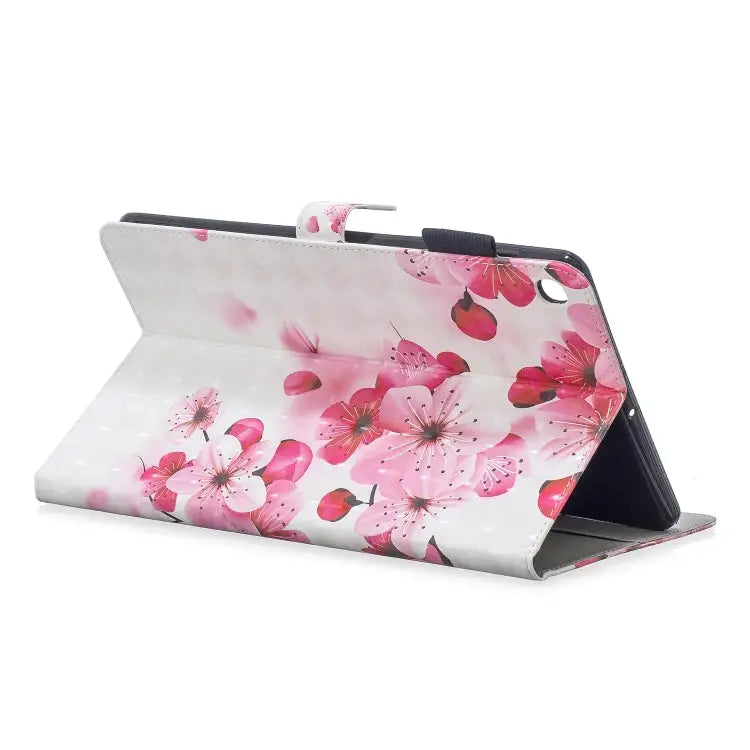 3D Horizontal Flip Leather Case with Holder & Card Slots