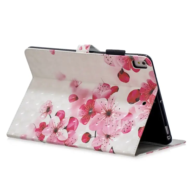3D Horizontal Flip Leather Case with Holder & Card Slots