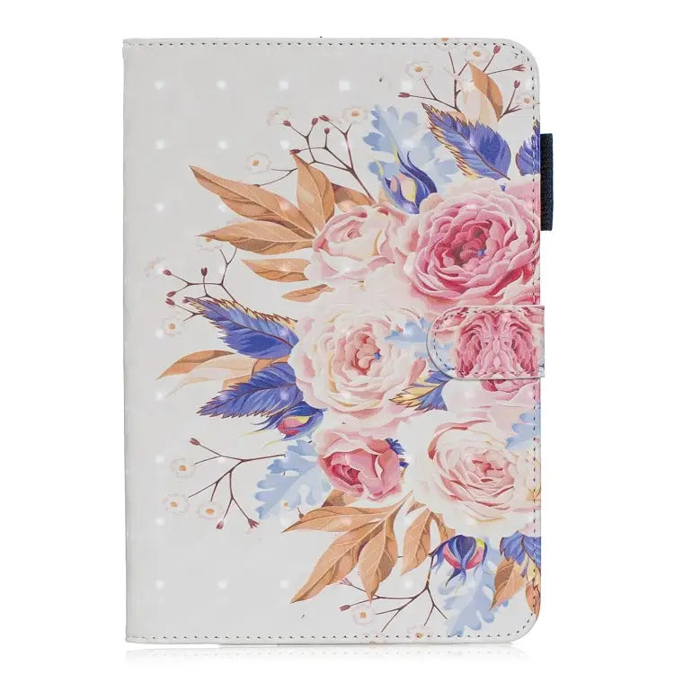 3D Horizontal Flip Leather Case with Holder & Card Slots - For iPad mini 5 / Sun Flower