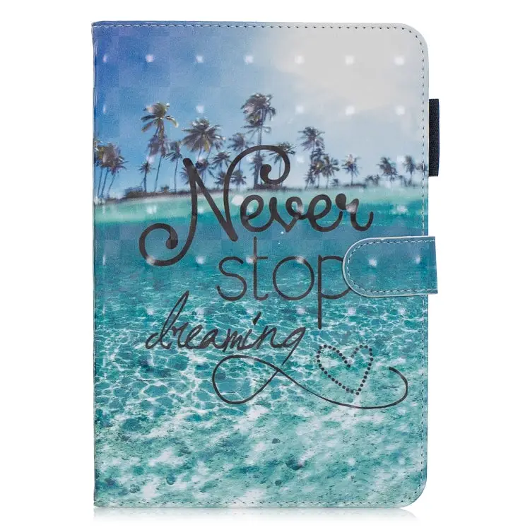 3D Horizontal Flip Leather Case with Holder & Card Slots - For iPad mini 5 / Blue Coconut Grove