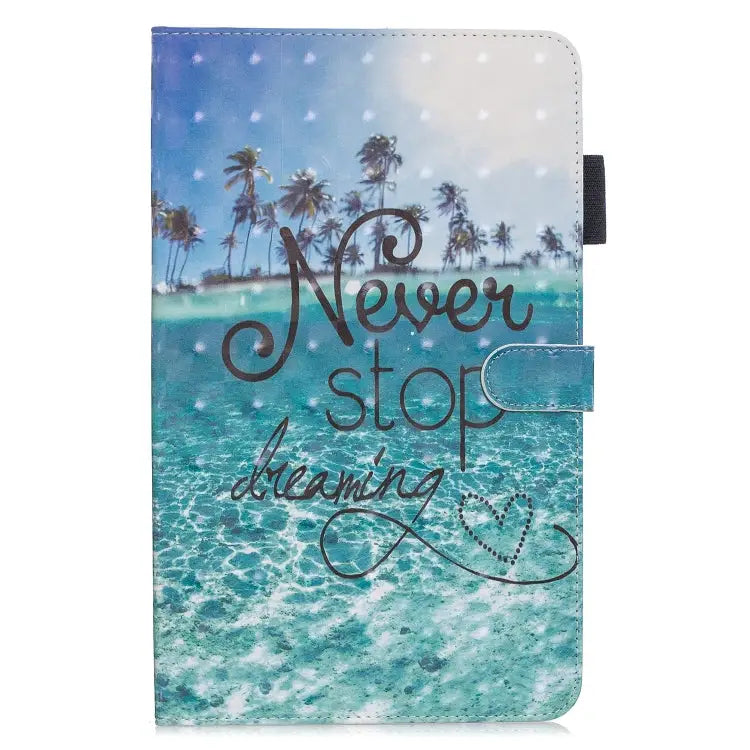 3D Horizontal Flip Leather Case with Holder & Card Slots - For iPad Air / Blue Coconut Grove