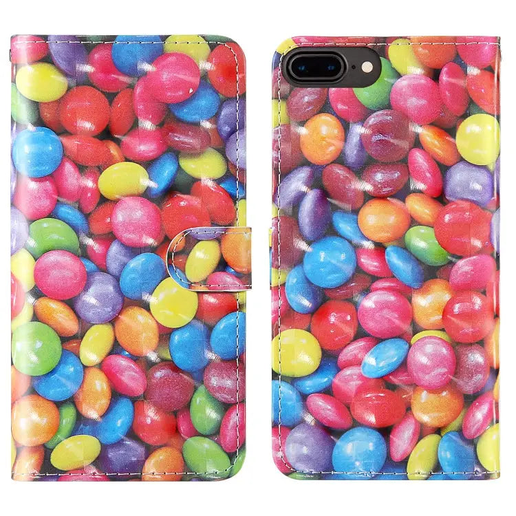 3D Painting Colored Drawing Pattern Horizontal Flip TPU + PU Leather Case with Holder & Card Slots & Wallet & Lanyard