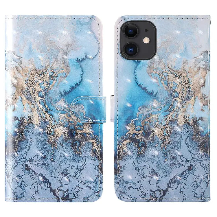 3D Painting Colored Drawing Pattern Horizontal Flip TPU + PU Leather Case with Holder & Card Slots & Wallet & Lanyard