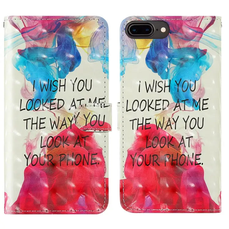 3D Painting Colored Drawing Pattern Horizontal Flip TPU + PU Leather Case with Holder & Card Slots & Wallet & Lanyard