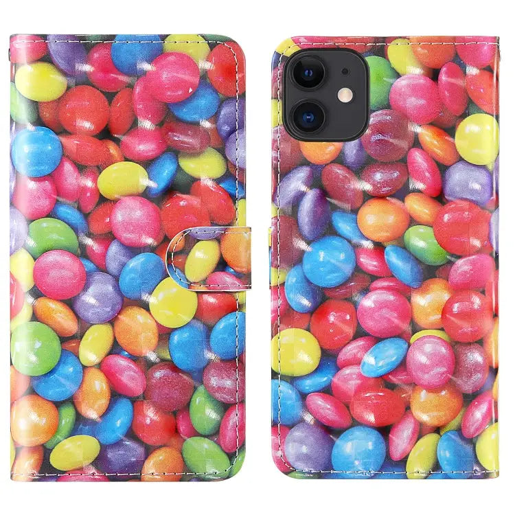 3D Painting Colored Drawing Pattern Horizontal Flip TPU + PU Leather Case with Holder & Card Slots & Wallet & Lanyard