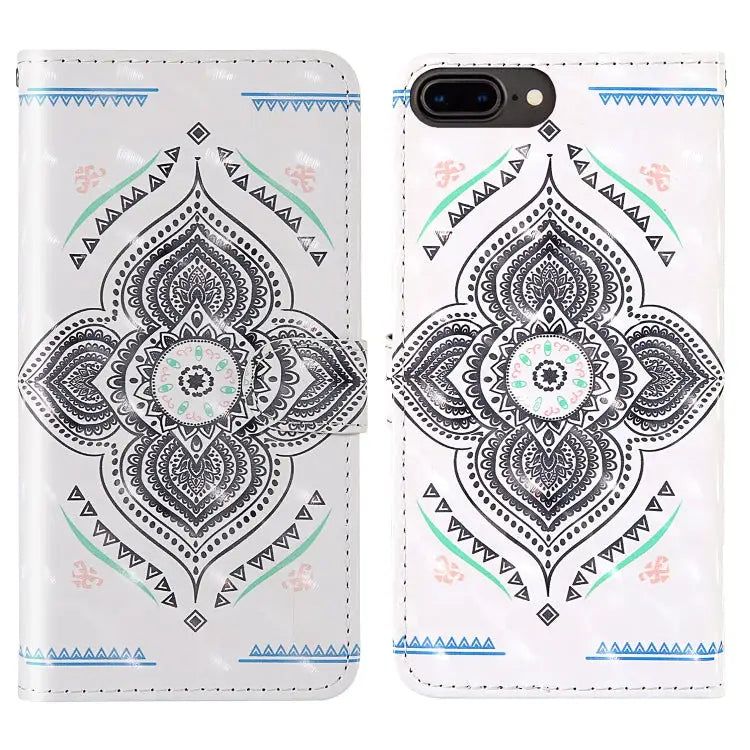 3D Painting Colored Drawing Pattern Horizontal Flip TPU + PU Leather Case with Holder & Card Slots & Wallet & Lanyard