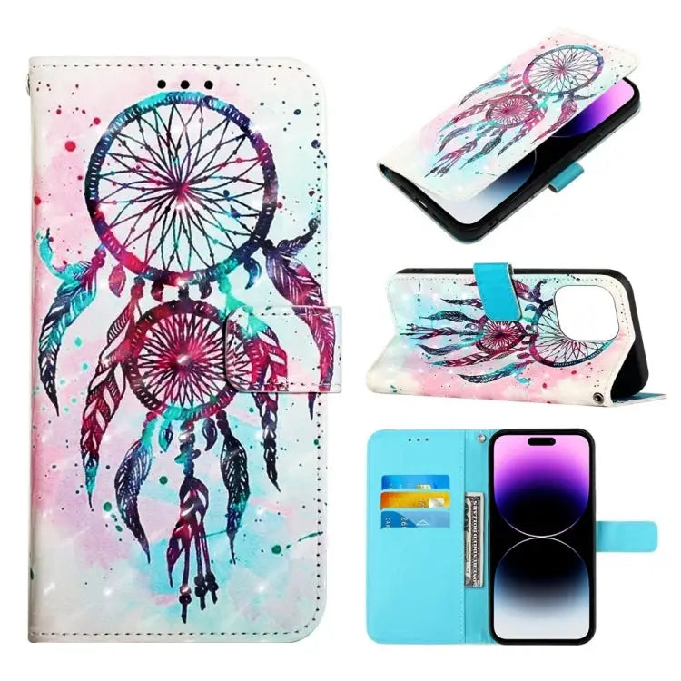 3D Painting Horizontal Flip Leather Phone Case For iPhone 14 For iPhone 14 Plus For iPhone 14 Pro - For iPhone 14 Pro